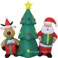 Holiday inflatable Santa Reindeer and Tree for Christmas